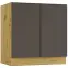 Kuchynská skrinka Cosmo Isabel D80zl Mocca Grey/Dub Artisan