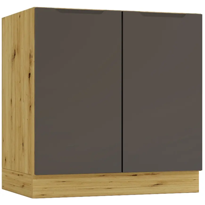 Kuchynská skrinka Cosmo Isabel D80zl Mocca Grey/Dub Artisan