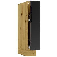 Kuchynská skrinka Cosmo Isabel D15 Cargo+Kôš Mocca Grey/Dub Artisan