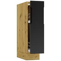 Kuchynská skrinka Cosmo Isabel D20 Cargo+Kôš  Čierny hrášok/Dub Artisan