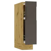 Kuchynská skrinka Cosmo Isabel D20 Cargo+Kôš Mocca Grey/Dub Artisan