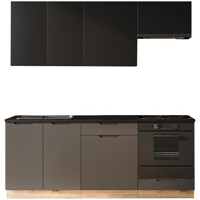 Kuchynská skrinka Cosmo Isabel W40 P/L Čierny hrášok/Dub  Artisan,4