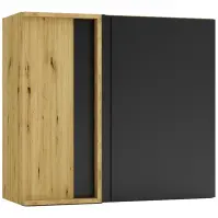 Kuchynská skrinka Cosmo Isabel Wnp P/L Čierny hrášok/Dub  Artisan