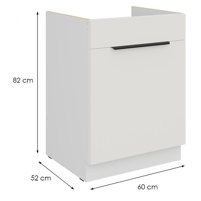 Kuchynská skrinka Aria-Wh/Wh Anti Fingerprint 60zl 1s Bb,2