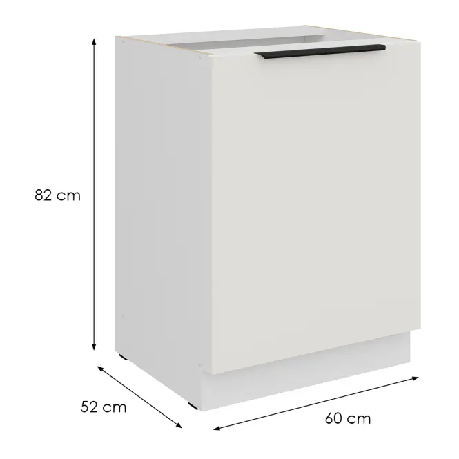 Kuchynská skrinka Aria-Wh/Wh Anti Fingerprint 60d 1f Bb,2