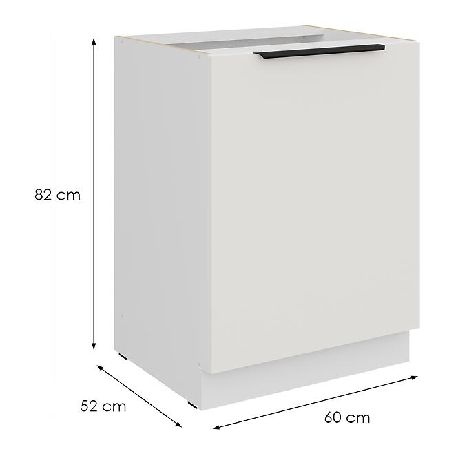 Kuchynská skrinka Aria-Wh/Wh Anti Fingerprint 60d 1f Bb,2