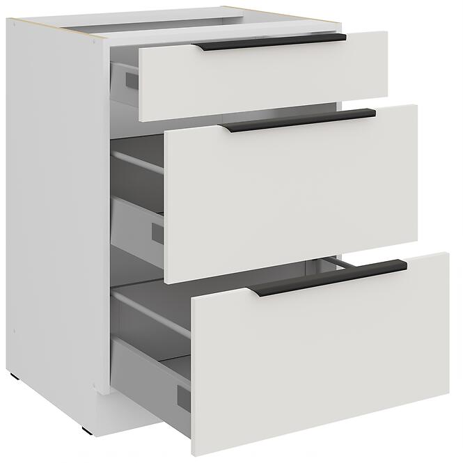 Kuchynská skrinka Aria-Wh/Wh Anti Fingerprint 60d 3s Bb,3