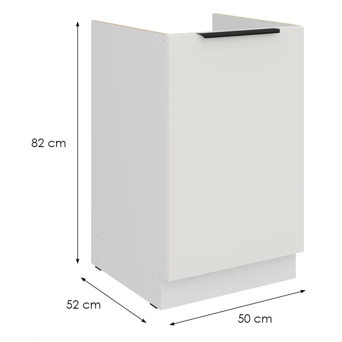 Kuchynská skrinka Aria-Wh/Wh Anti Fingerprint 50zl 1f Bb,2