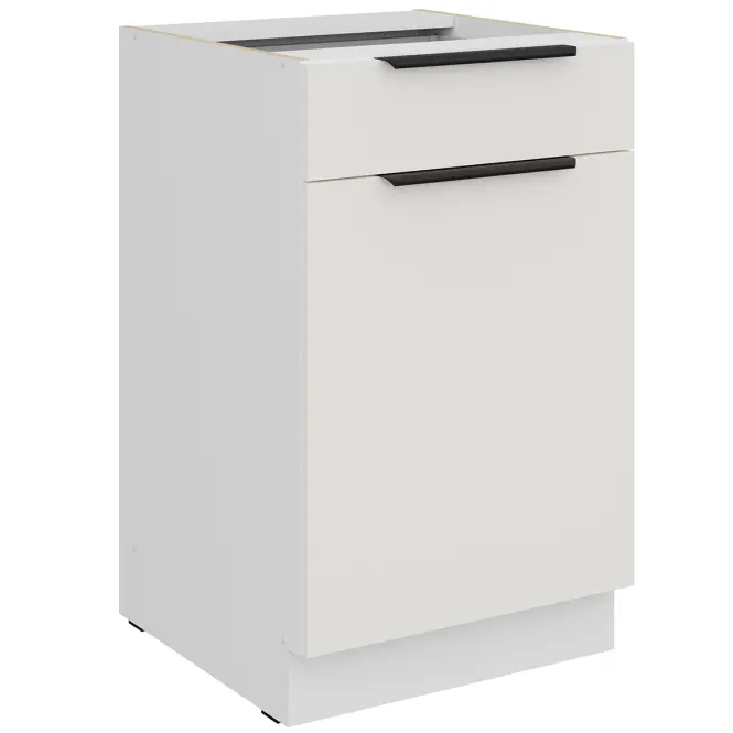 Kuchynská skrinka Aria-Wh/Wh Anti Fingerprint 50d 1f 1s Bb
