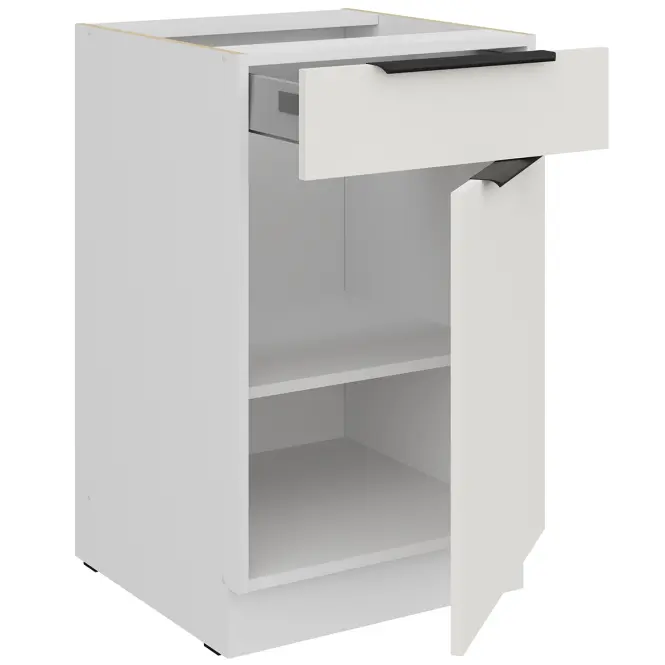 Kuchynská skrinka Aria-Wh/Wh Anti Fingerprint 50d 1f 1s Bb,3