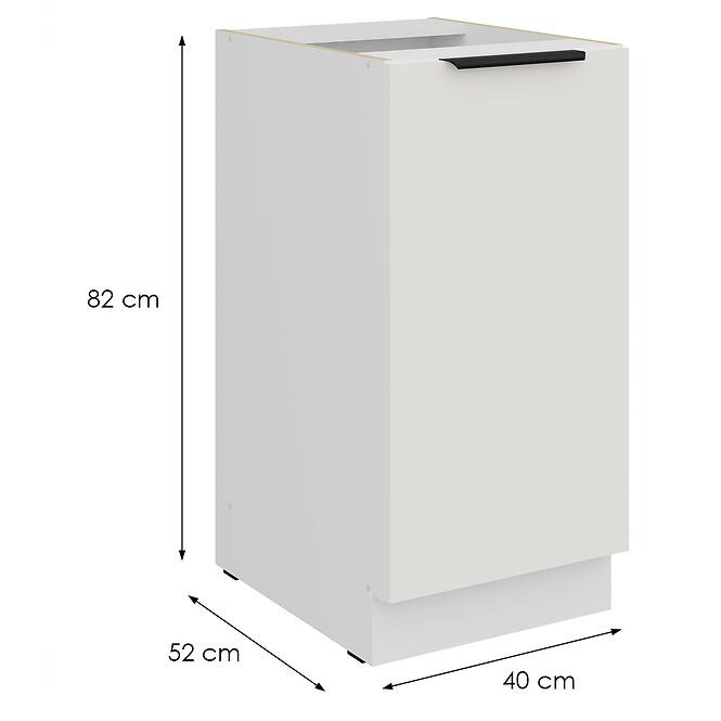 Kuchynská skrinka Aria-Wh/Wh Anti Fingerprint 40d 1f Bb,2