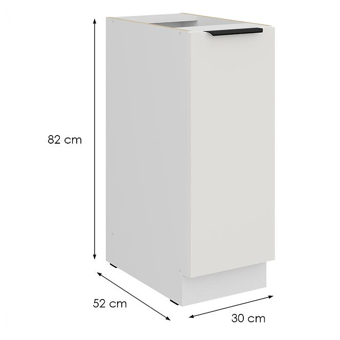 Kuchynská skrinka Aria-Wh/Wh Anti Fingerprint 30d Cargo Bb,2