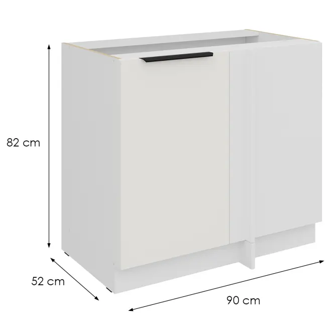 Kuchynská skrinka Aria-Wh/Wh Anti Fingerprint 105 Nd 1f Bb