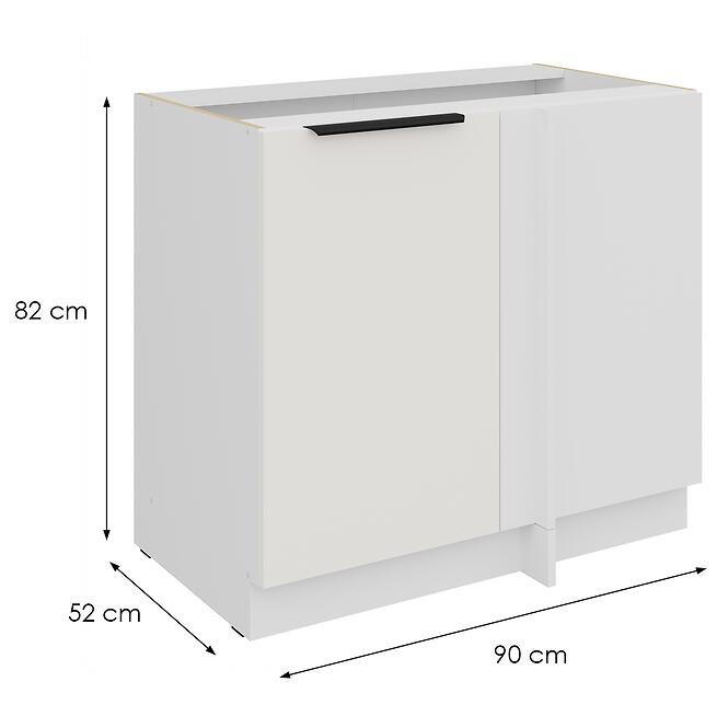 Kuchynská skrinka Aria-Wh/Wh Anti Fingerprint 105 Nd 1f Bb,2