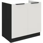 Kuchynská skrinka Aria-Wh/Bl Anti Fingerprint 80zl 2f Bb