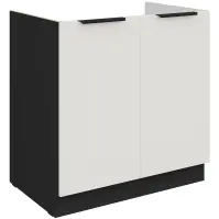 Kuchynská skrinka Aria-Wh/Bl Anti Fingerprint 80zl 2f Bb