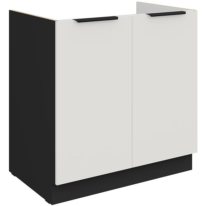 Kuchynská skrinka Aria-Wh/Bl Anti Fingerprint 80zl 2f Bb