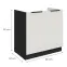 Kuchynská skrinka Aria-Wh/Bl Anti Fingerprint 80zl 2f Bb,2