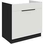 Kuchynská skrinka Aria-Wh/Bl Anti Fingerprint 80zl 1s Bb