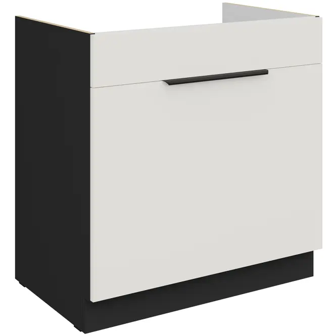 Kuchynská skrinka Aria-Wh/Bl Anti Fingerprint 80zl 1s Bb
