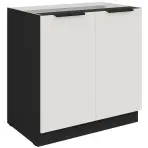 Kuchynská skrinka Aria-Wh/Bl Anti Fingerprint 80d 2f Bb
