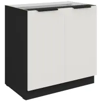Kuchynská skrinka Aria-Wh/Bl Anti Fingerprint 80d 2f Bb