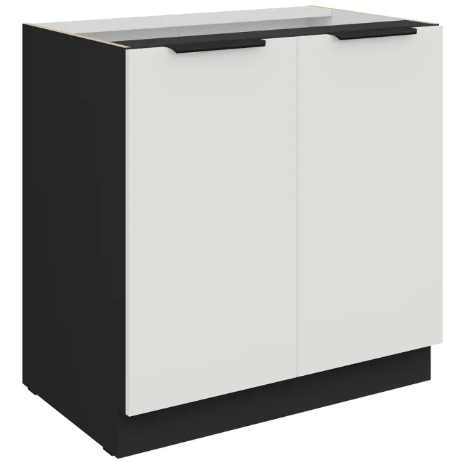 Kuchynská skrinka Aria-Wh/Bl Anti Fingerprint 80d 2f Bb