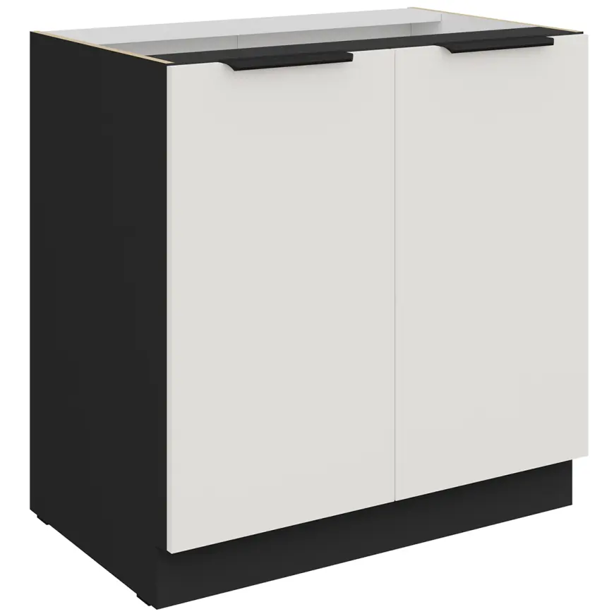 Kuchynská skrinka Aria-Wh/Bl Anti Fingerprint 80d 2f Bb