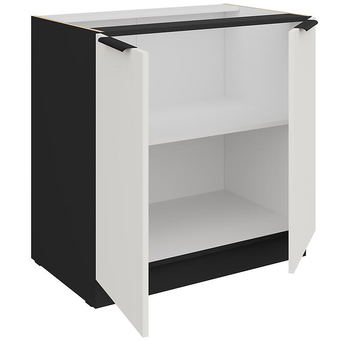 Kuchynská skrinka Aria-Wh/Bl Anti Fingerprint 80d 2f Bb,3