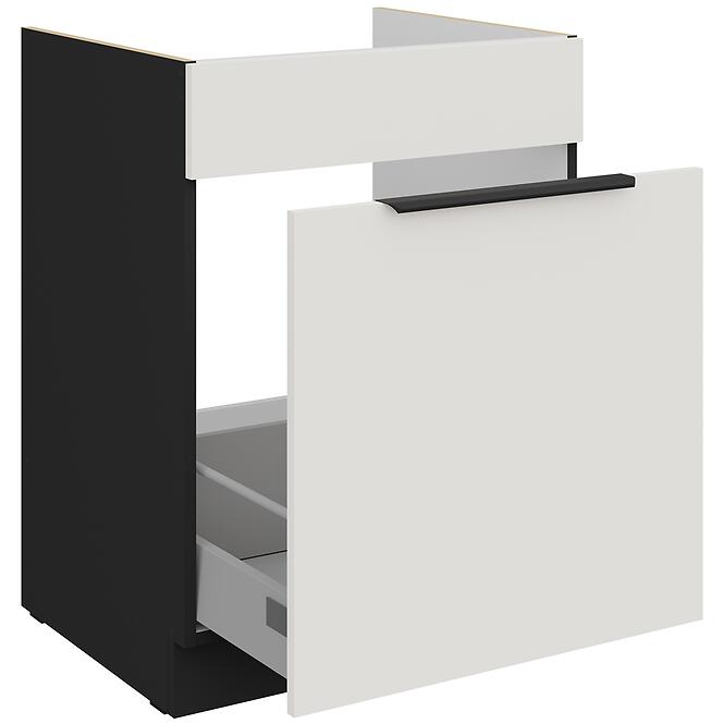 Kuchynská skrinka Aria-Wh/Bl Anti Fingerprint 60zl 1s Bb,3