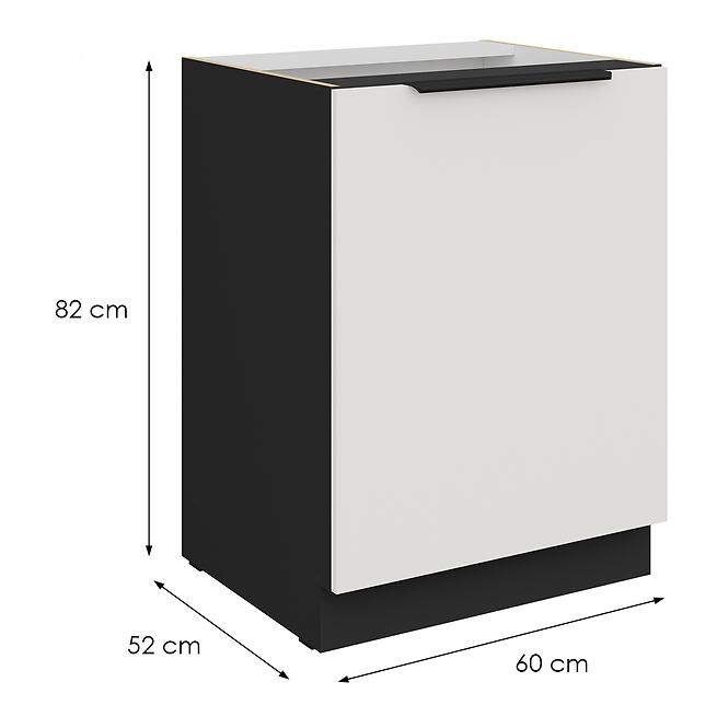 Kuchynská skrinka Aria-Wh/Bl Anti Fingerprint 60d 1f Bb,2