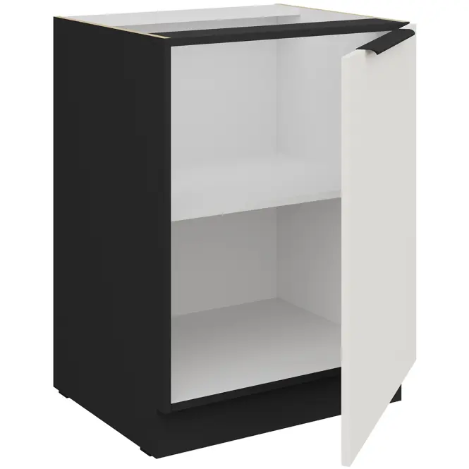 Kuchynská skrinka Aria-Wh/Bl Anti Fingerprint 60d 1f Bb,3