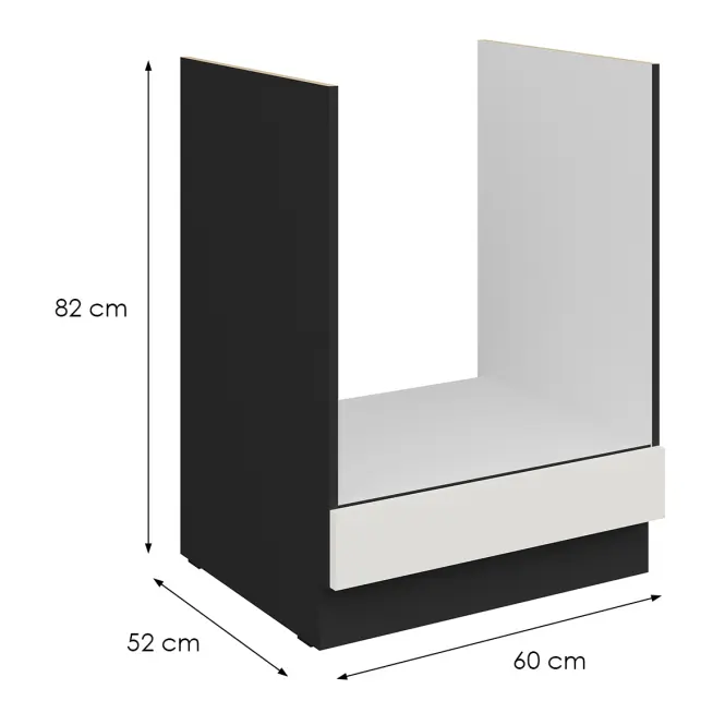 Kuchynská skrinka Aria-Wh/Bl Anti Fingerprint 60dg Bb,2