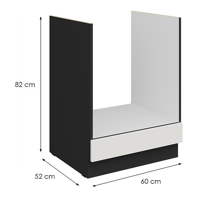 Kuchynská skrinka Aria-Wh/Bl Anti Fingerprint 60dg Bb,2