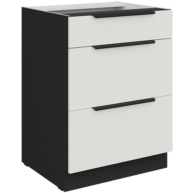 Kuchynská skrinka Aria-Wh/Bl Anti Fingerprint 60d 3s Bb