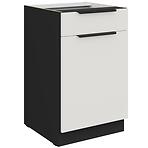Kuchynská skrinka Aria-Wh/Bl Anti Fingerprint 50d 1f 1s Bb