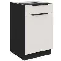 Kuchynská skrinka Aria-Wh/Bl Anti Fingerprint 50d 1f 1s Bb