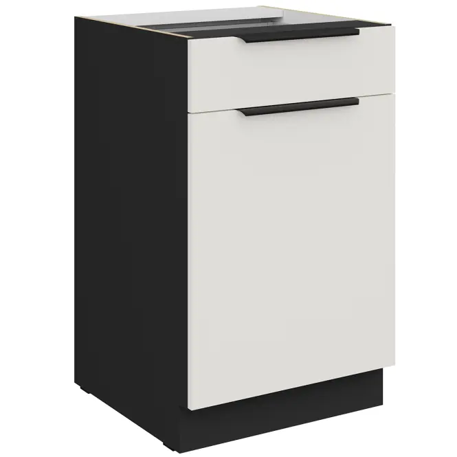 Kuchynská skrinka Aria-Wh/Bl Anti Fingerprint 50d 1f 1s Bb