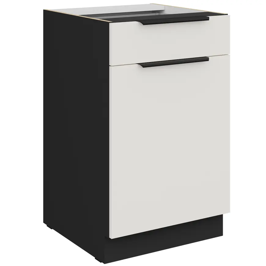Kuchynská skrinka Aria-Wh/Bl Anti Fingerprint 50d 1f 1s Bb