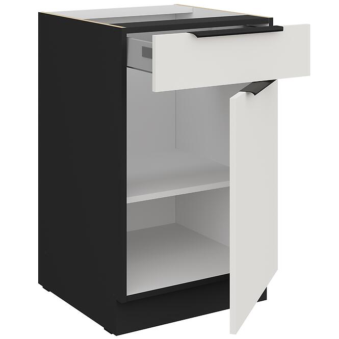 Kuchynská skrinka Aria-Wh/Bl Anti Fingerprint 50d 1f 1s Bb,3