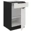 Kuchynská skrinka Aria-Wh/Bl Anti Fingerprint 50d 1f 1s Bb,3