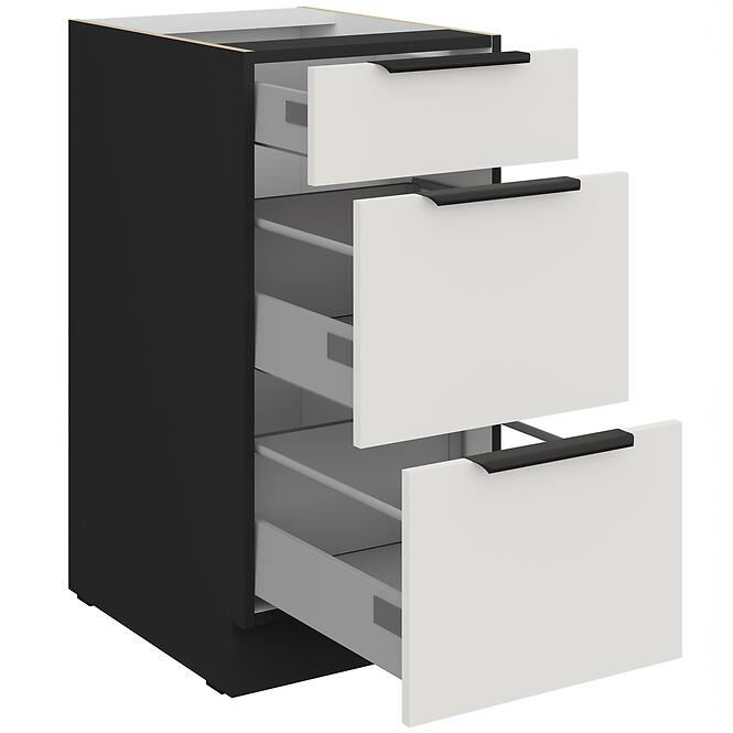 Kuchynská skrinka Aria-Wh/Bl Anti Fingerprint 40d 3s Bb,3