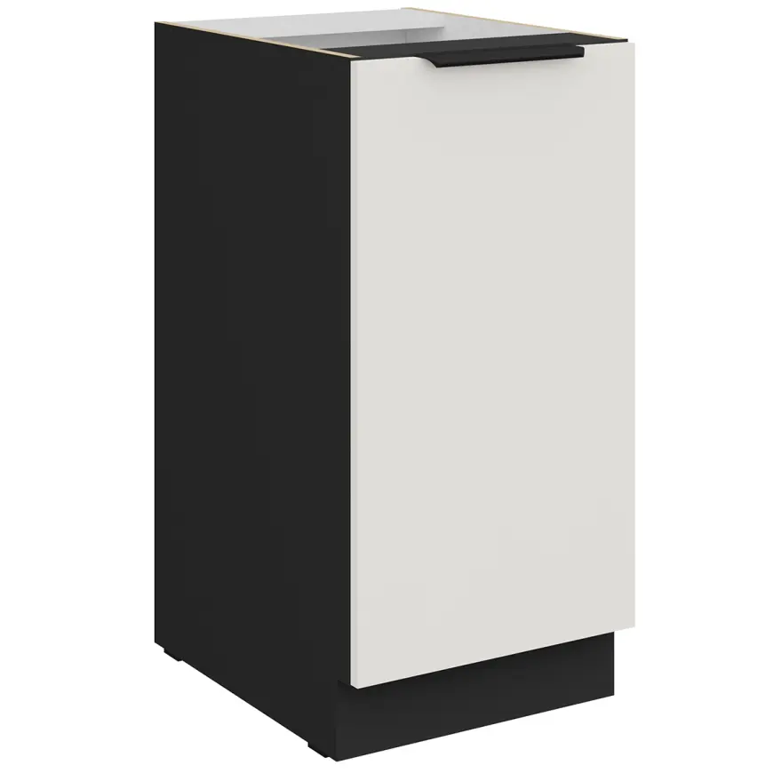Kuchynská skrinka Aria-Wh/Bl Anti Fingerprint 40d 1f Bb