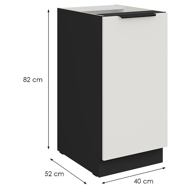 Kuchynská skrinka Aria-Wh/Bl Anti Fingerprint 40d 1f Bb,2
