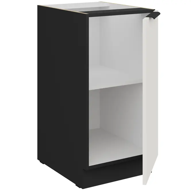 Kuchynská skrinka Aria-Wh/Bl Anti Fingerprint 40d 1f Bb,3