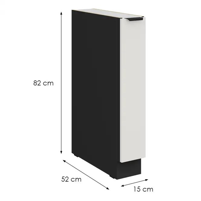 Kuchynská skrinka Aria-Wh/Bl Anti Fingerprint 15d Cargo Bb,2