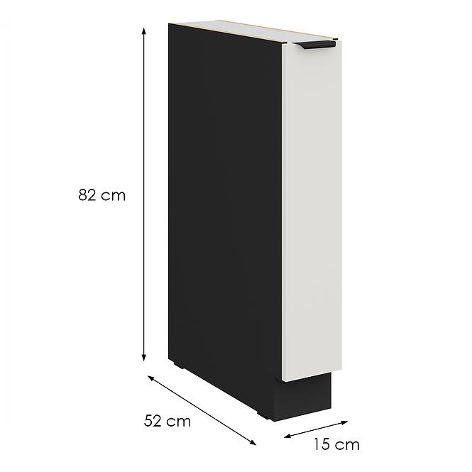Kuchynská skrinka Aria-Wh/Bl Anti Fingerprint 15d Cargo Bb,2
