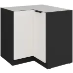 Kuchynská skrinka Aria-Wh/Bl Anti Fingerprint 90x90 Dn 2f Bb