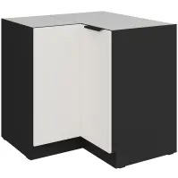 Kuchynská skrinka Aria-Wh/Bl Anti Fingerprint 90x90 Dn 2f Bb