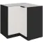 Kuchynská skrinka Aria-Wh/Bl Anti Fingerprint 90x90 Dn 2f Bb